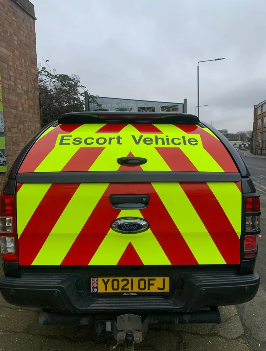 Chapter 8 escort vehicle rear markings by Talion Graffix