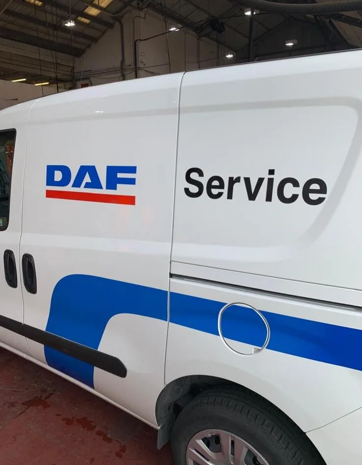 DAF Service commercial van graphics by Talion Graffix