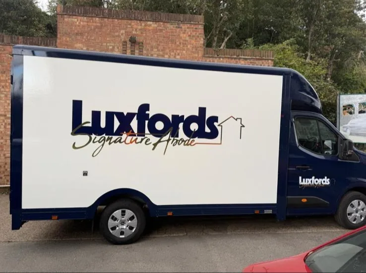 Luxfords Signature Abode box van graphics by Talion Graffix